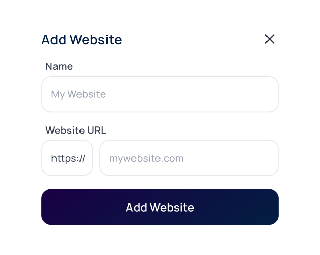 Add Website UI